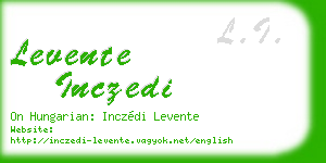 levente inczedi business card